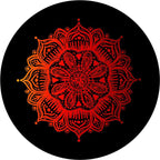 Sunset Mandala Black Spare Tire Cover