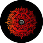 Sunset Mandala Black Spare Tire Cover