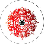 Sunset Mandala White Spare Tire Cover