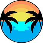 Sunset On The Water Black Spare Tire Cover