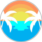 Sunset On The Water White Spare Tire Cover