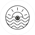Sunset Ripples White Spare Tire Cover