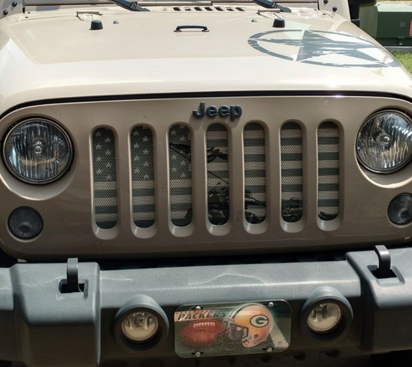 Iwo Jima American Flag Grille Insert