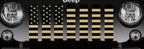 Black and Gold American Flag Grille Insert