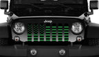 Black and Green American Flag Grille Insert