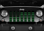 Black and Green American Flag Grille Insert