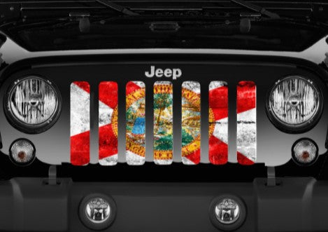 Florida Grunge State Flag Grille Insert