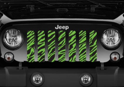 Green Zebra Print Grille Insert