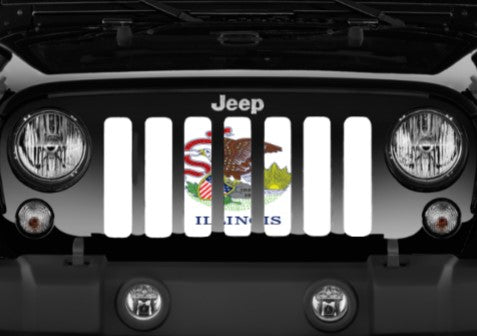 Illinois State Flag Grille Insert