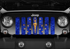 Indiana Grunge State Flag Grille Insert