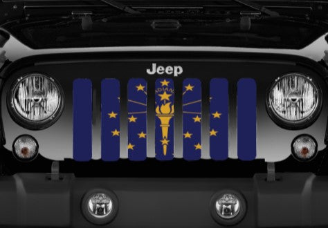 Indiana State Flag Grille Insert