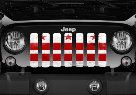 District of Columbia DC Grunge State Flag Grille Insert