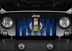 Kansas Grunge State Flag Grille Insert