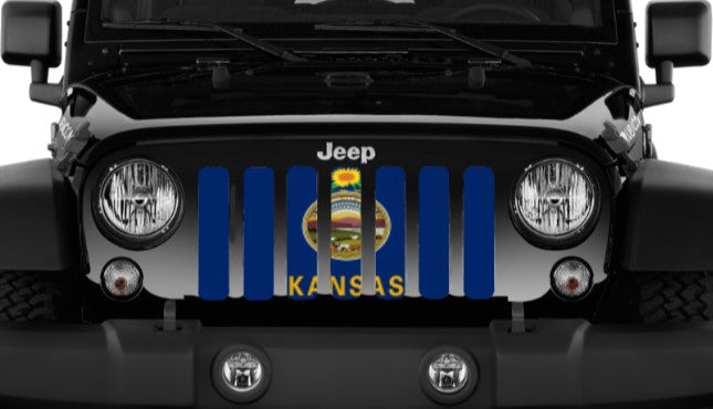 Kansas State Flag Grille Insert