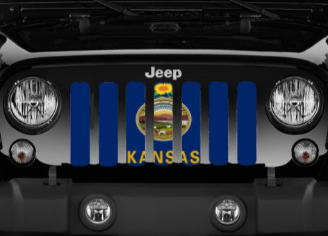 Kansas State Flag Grille Insert