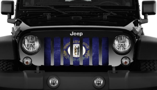 Kentucky Grunge State Flag Grille Insert
