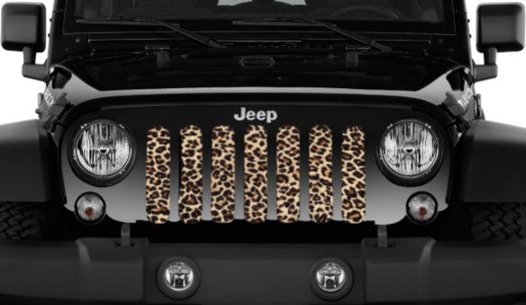 Leopard Print Jeep Grille Insert