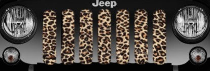 Leopard Print Jeep Grille Insert