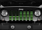 Lime Green Fleck American Flag Print Grille Insert