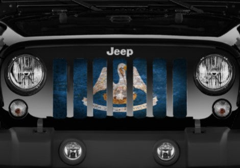 Louisiana Grunge State Flag Grille Insert