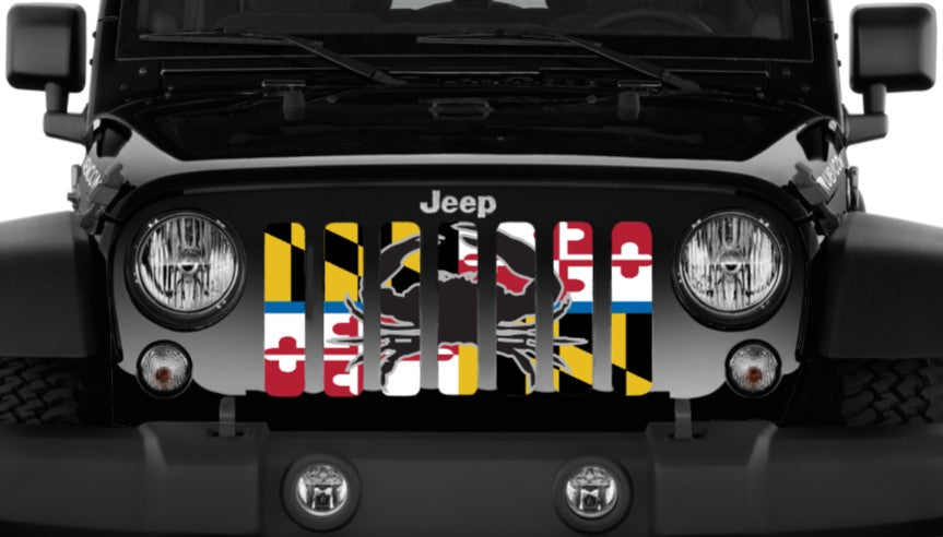 Maryland Crab Flag - Back The Blue Grille Insert