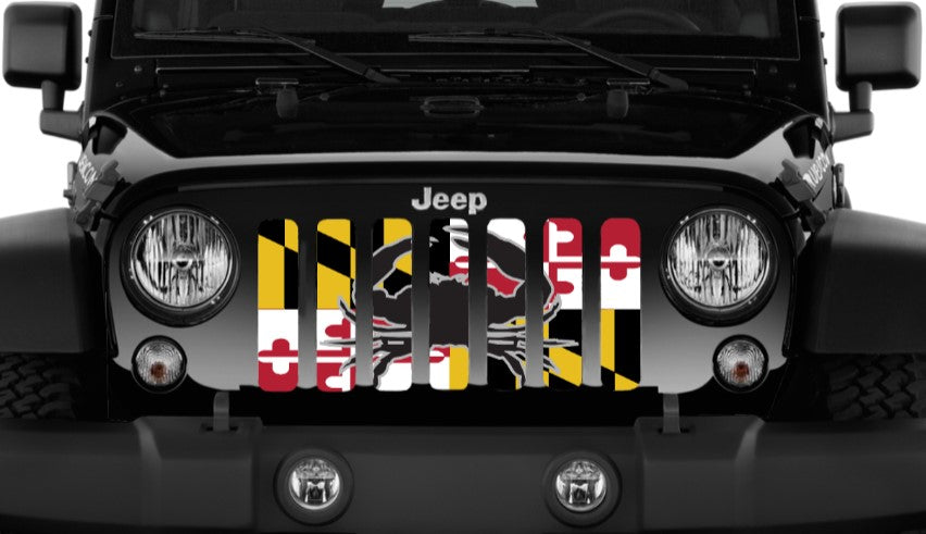 Maryland Crab Flag Grille Insert