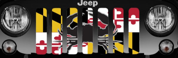 Maryland Crab Flag Grille Insert
