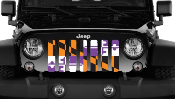 Maryland Flag Orange and Purple Grille Insert