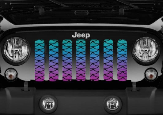 Mermaid Scales Teal Ombre Grille Insert