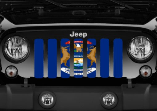 Michigan State Flag Grille Insert