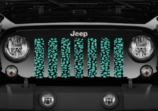 Mint Leopard Print Grille Insert