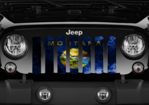 Montana Grunge State Flag Grille Insert