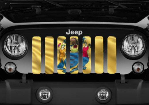 Waving New Jersey State Flag Grille Insert
