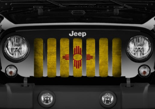 New Mexico Grunge State Flag Grille Insert
