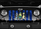 Waving New York State Flag Grille Insert
