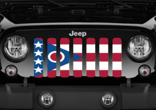 Ohio State Flag Grille Insert
