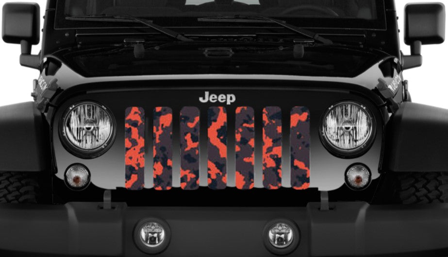 Orange Camo Grille Insert