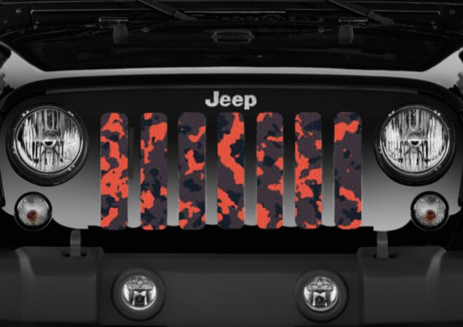 Orange Camo Grille Insert