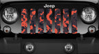 Orange Camo Grille Insert