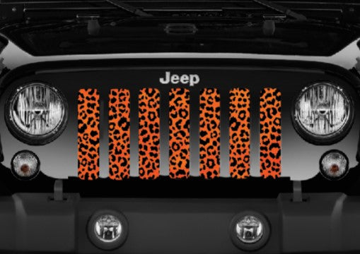 Orange Cheetah Print Grille Insert