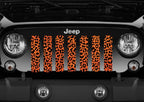 Orange Cheetah Print Grille Insert