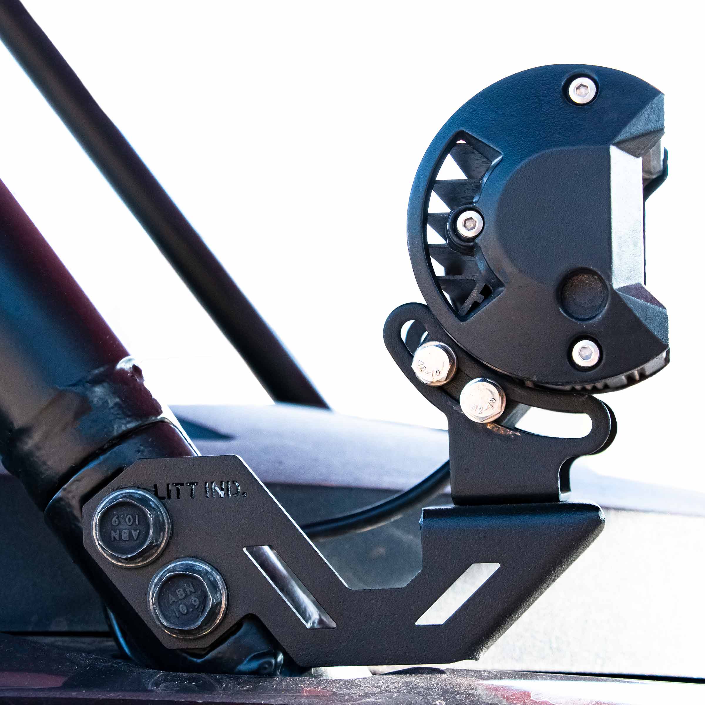 led off road off-road light pod gusseted mounting bracket for polaris rzr xp 1000 model UTV by litt industries