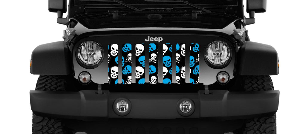 Platinum Skulls (Blue) Grille Insert