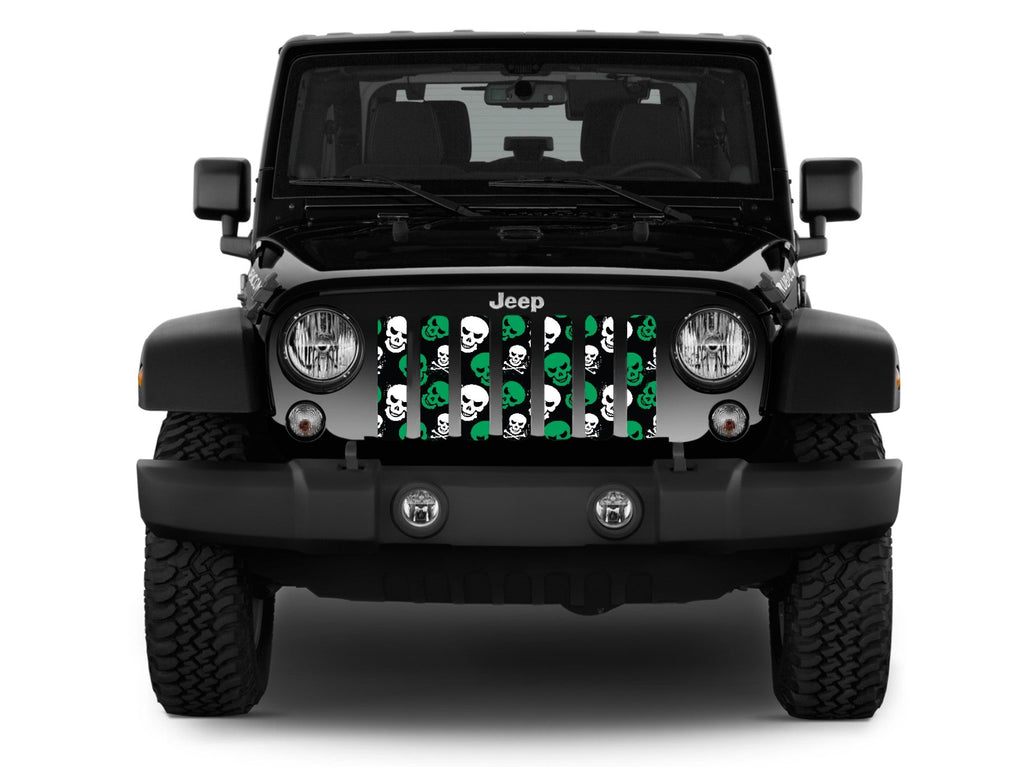 Skulls (Green) Grille Insert
