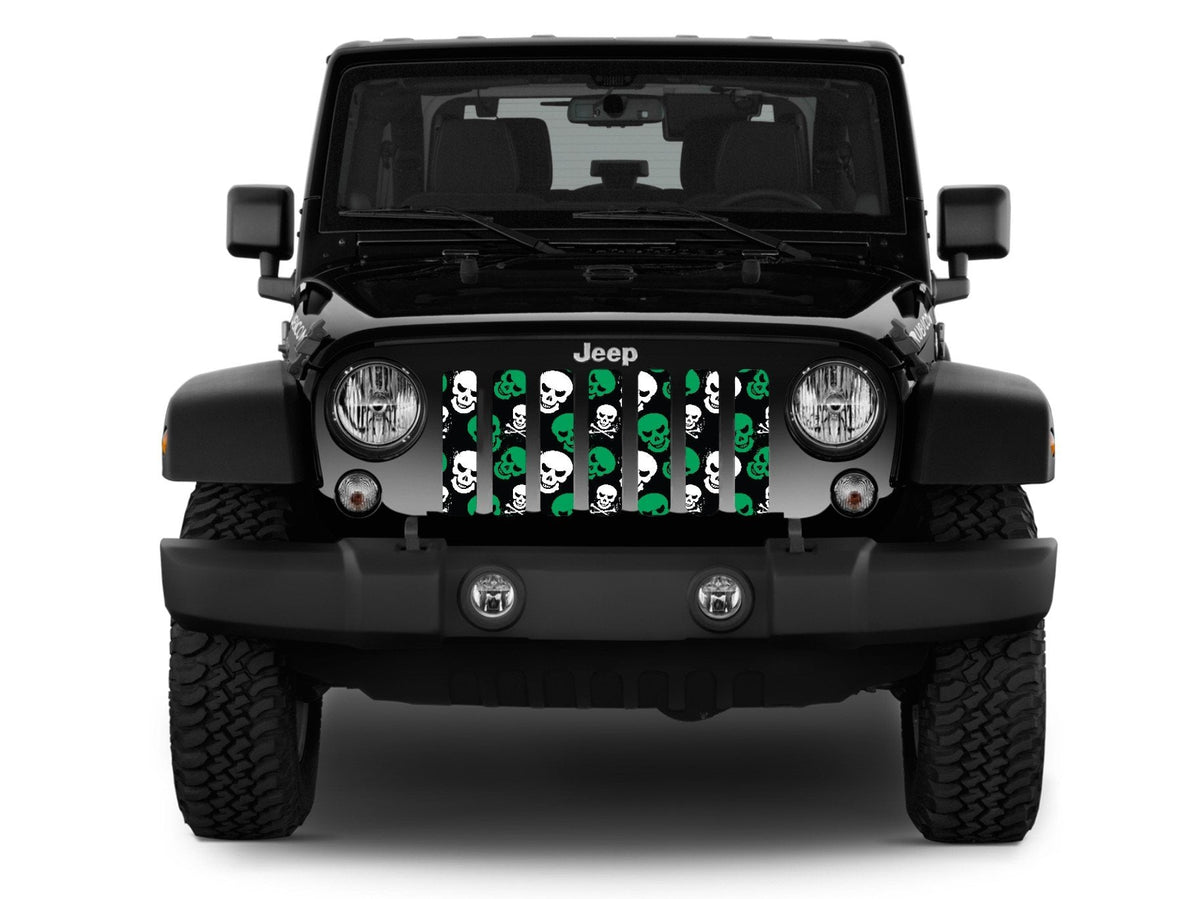 Platinum Skulls (Green) Grille Insert