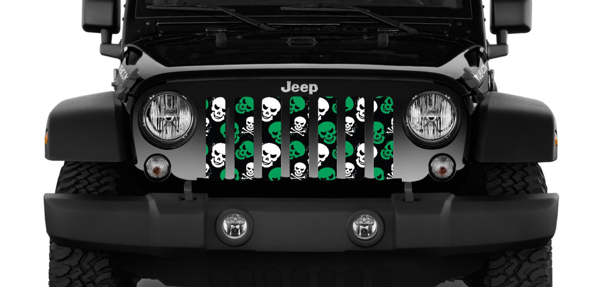 Skulls (Green) Grille Insert