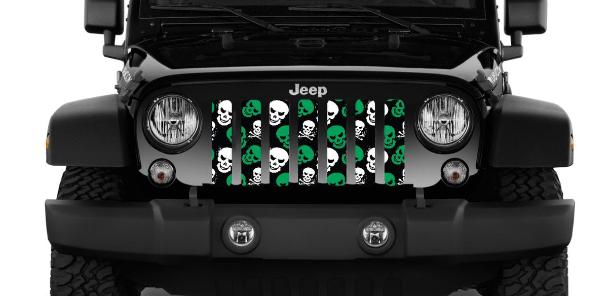 Platinum Skulls (Green) Grille Insert