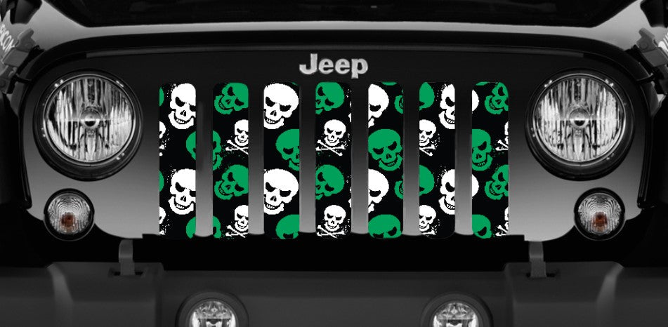 Skulls (Green) Grille Insert