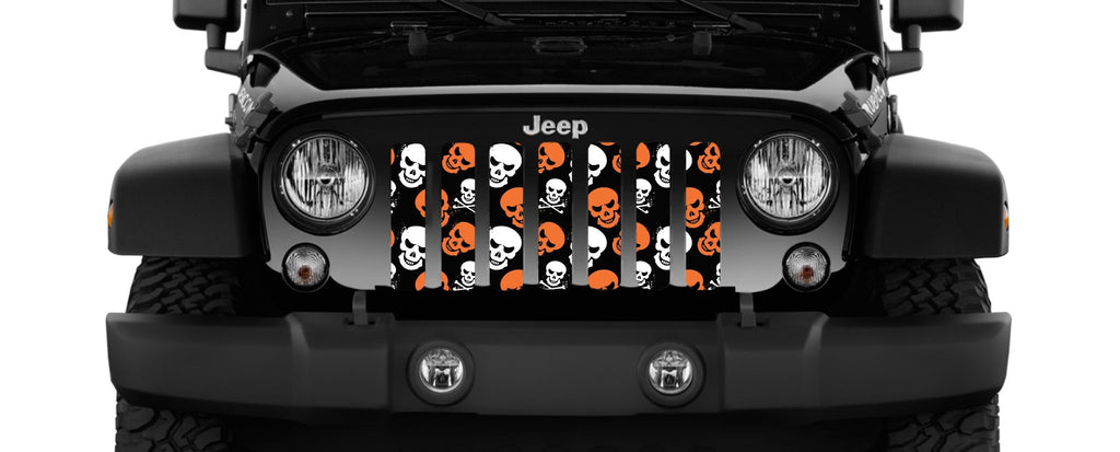 Skulls (Orange) Grille Insert