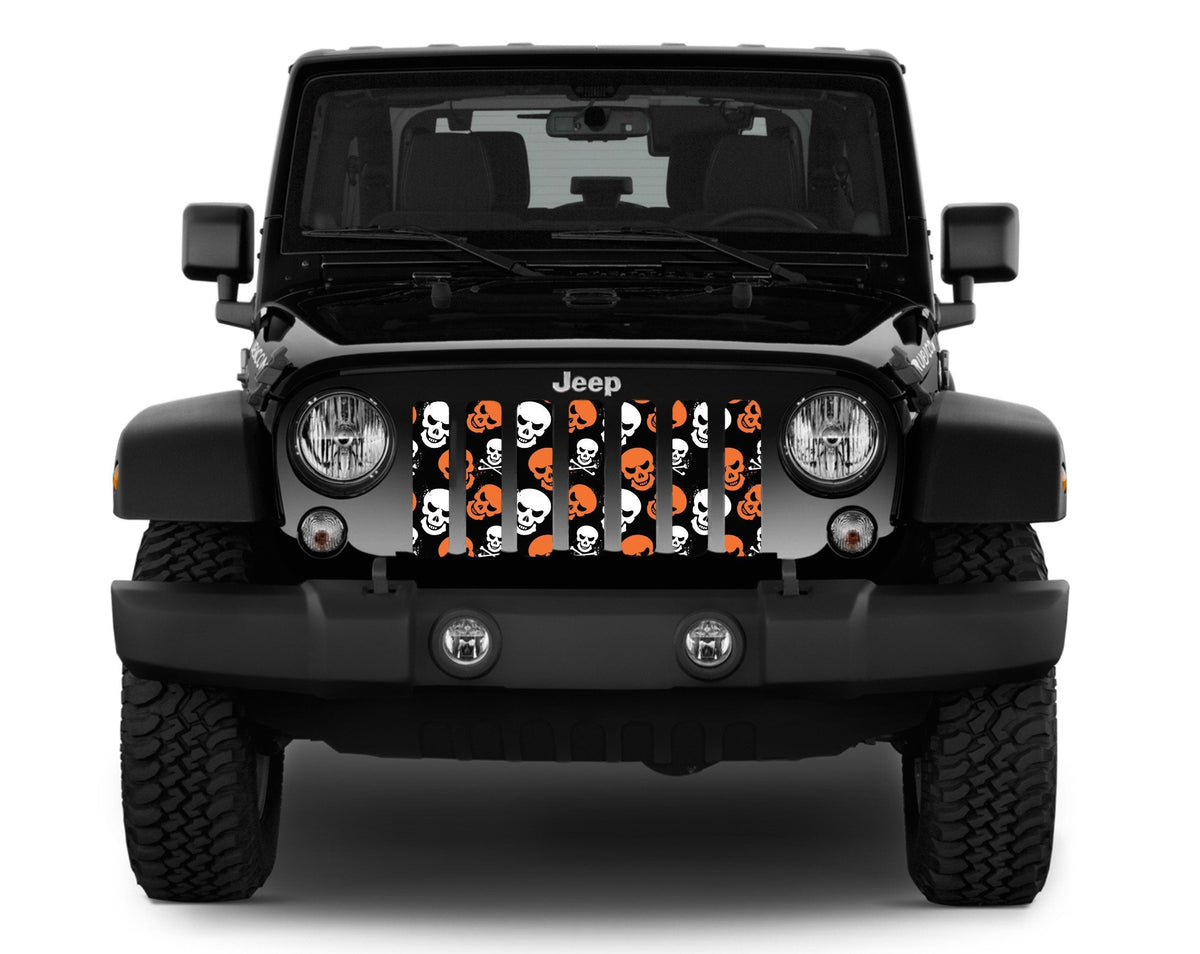 Platinum Skulls (Orange) Grille Insert